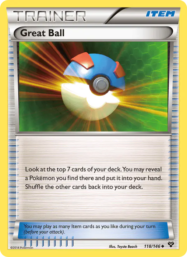 Carta Great Ball 118/146 de XY