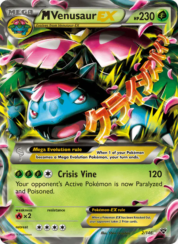 Carta M Venusaur EX 2/146 de XY