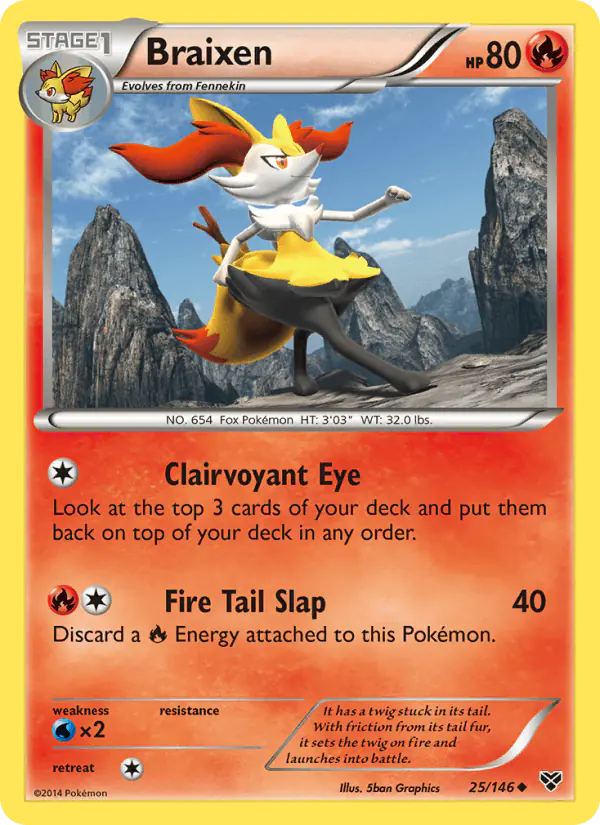 Carta Braixen 25/146 de XY