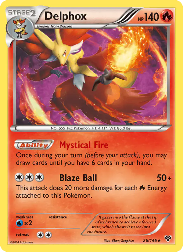 Carta Delphox 26/146 de XY