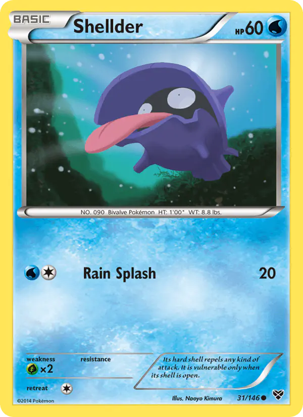Carta Shellder 31/146 de XY
