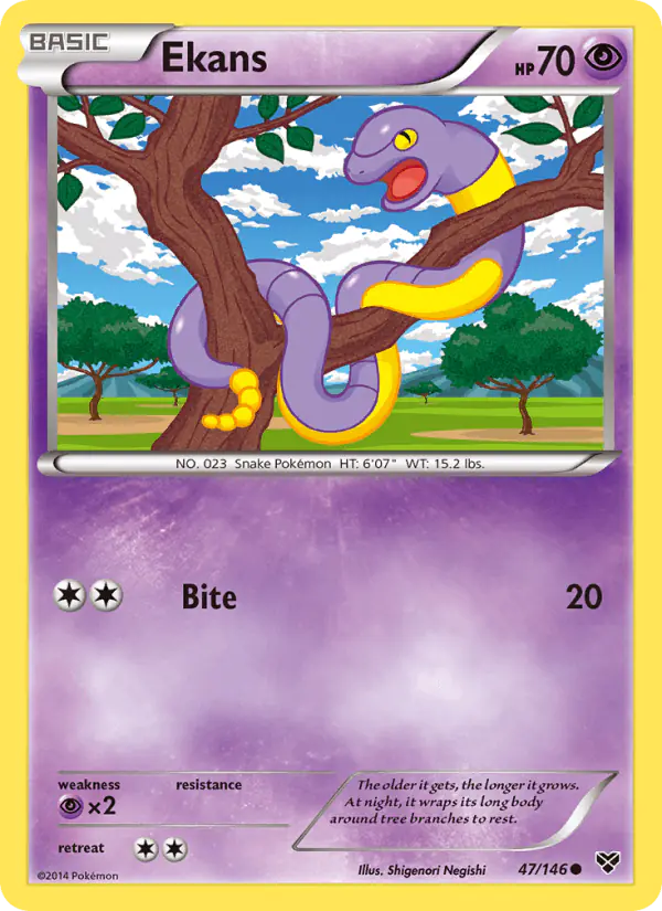 Carta Ekans 47/146 de XY