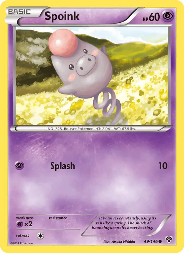 Carta Spoink 49/146 de XY
