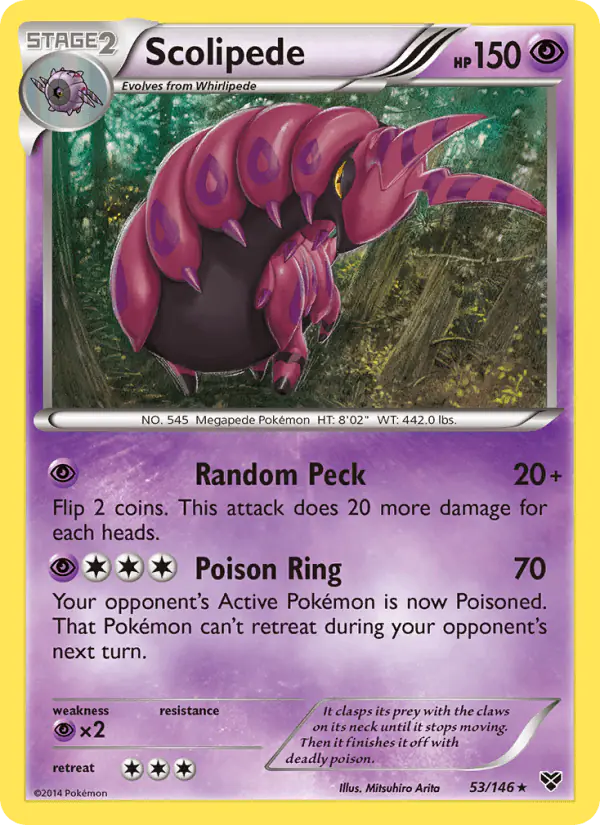 Carta Scolipede 53/146 de XY
