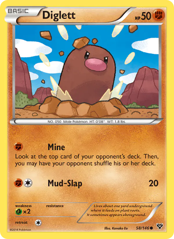 Carta Diglett 58/146 de XY