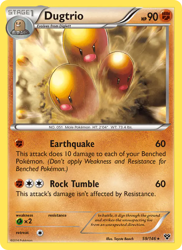 Carta Dugtrio 59/146 de XY