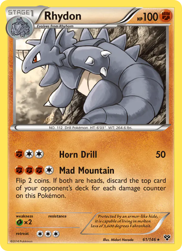 Carta Rhydon 61/146 de XY