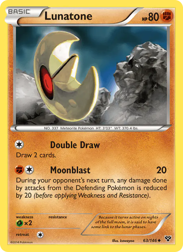 Carta Lunatone 63/146 de XY