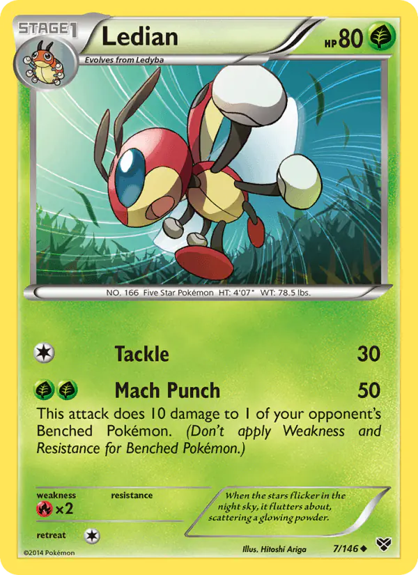 Carta Ledian 7/146 de XY