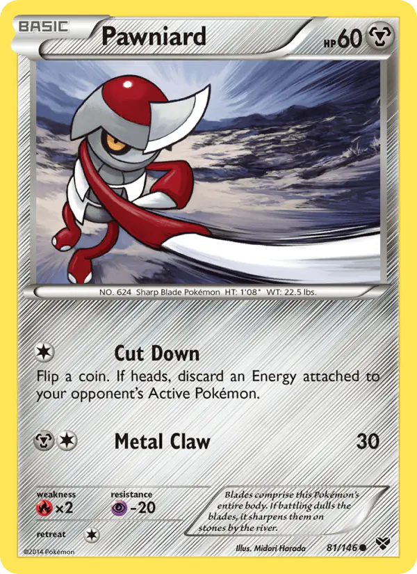 Carta Pawniard 81/146 de XY