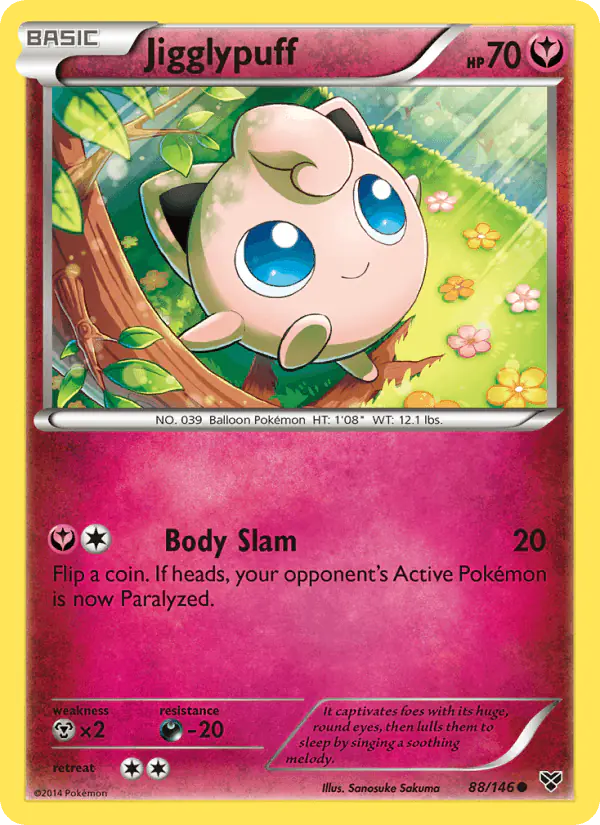 Carta Jigglypuff 88/146 de XY